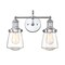 Designers Fountain Taylor 15.13in 2-Light Chrome Industrial Indoor Vanity Light with Clear Glass Shades 69502-CH - alternate 1